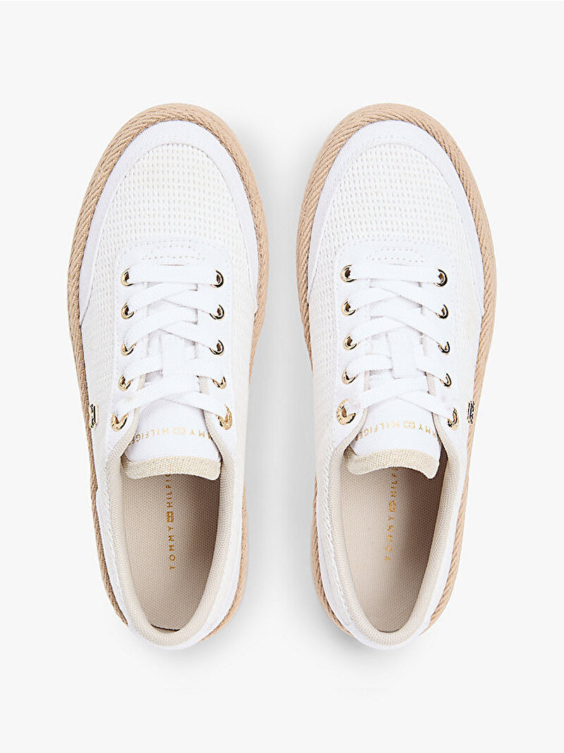 Kadın TH Foxing Platform Sneaker Beyaz FW0FW091730LI