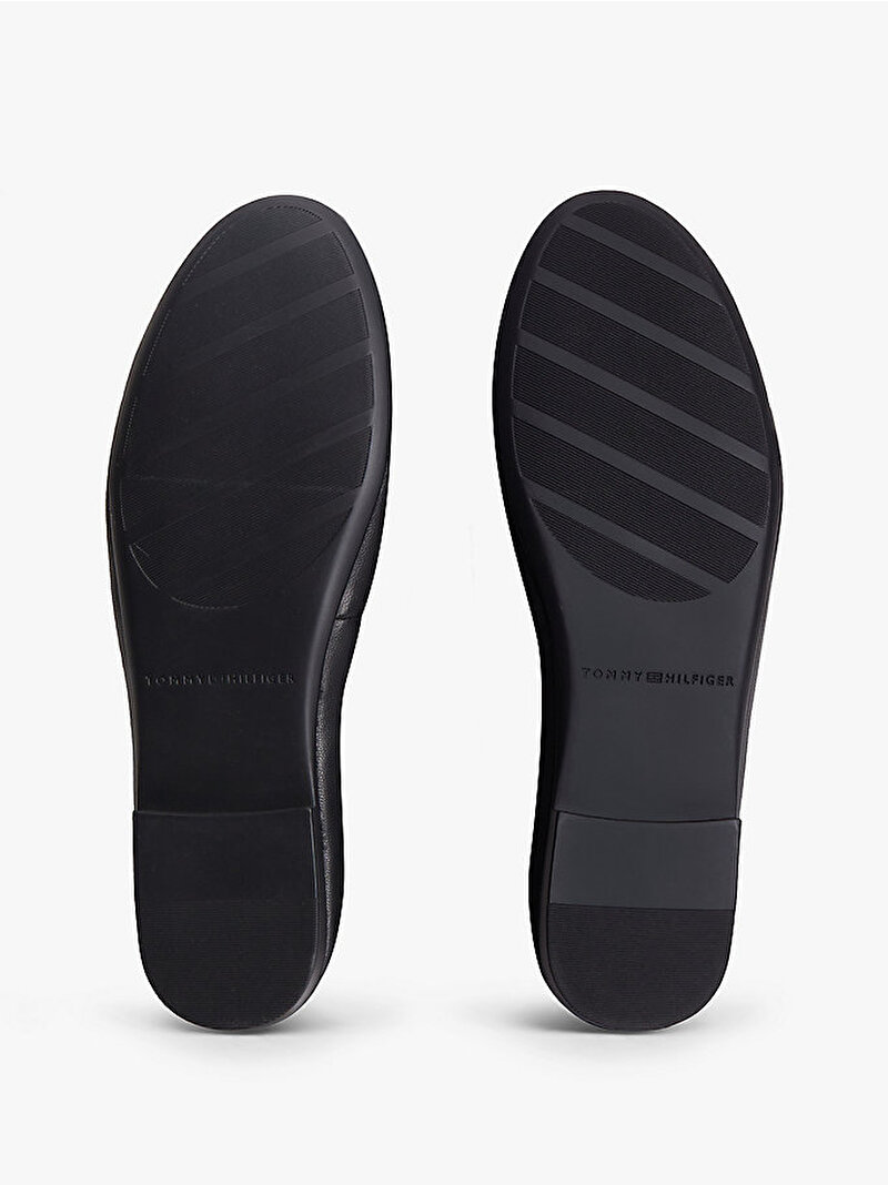 Kadın TH Plate Leather Babet Siyah FW0FW09374BDS