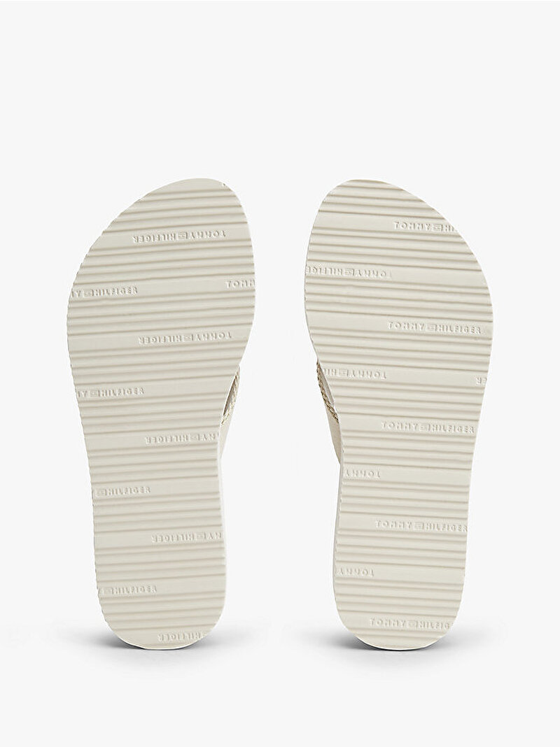 Kadın TH Monogram Mid Topuklu Plaj Terliği Kahverengi FW0FW09419GSZ