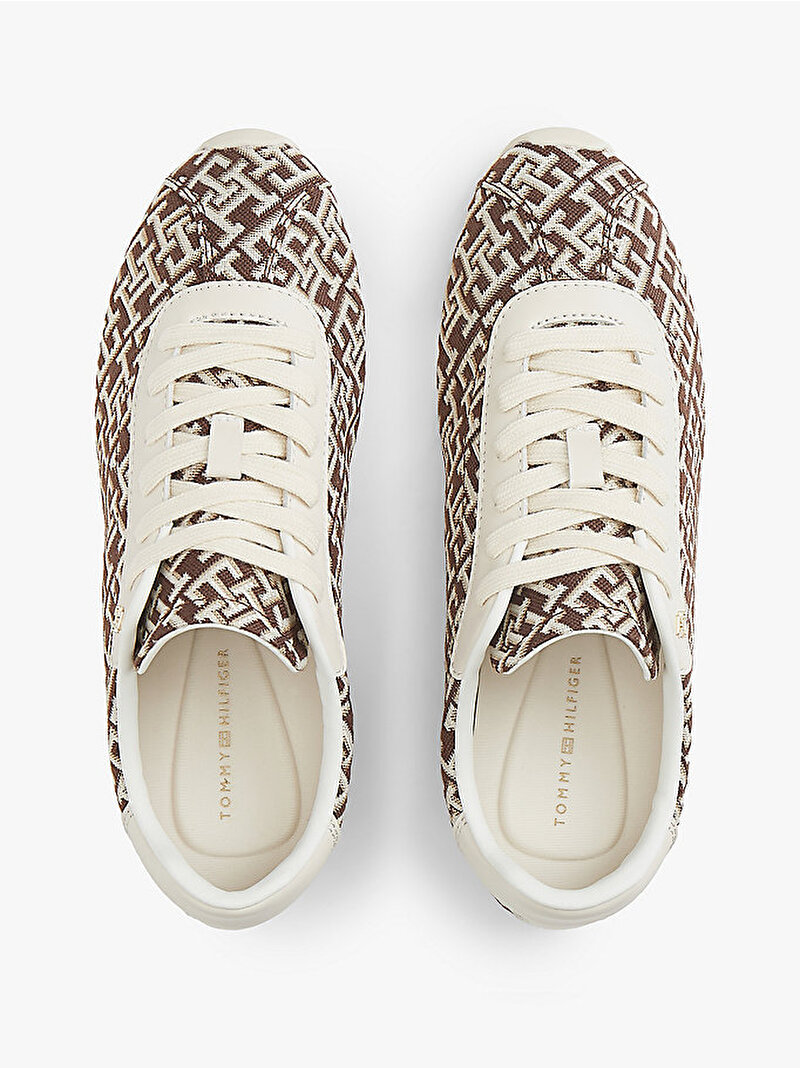 Kadın Bella Monogram Sneaker Kahverengi FW0FW09523GSZ
