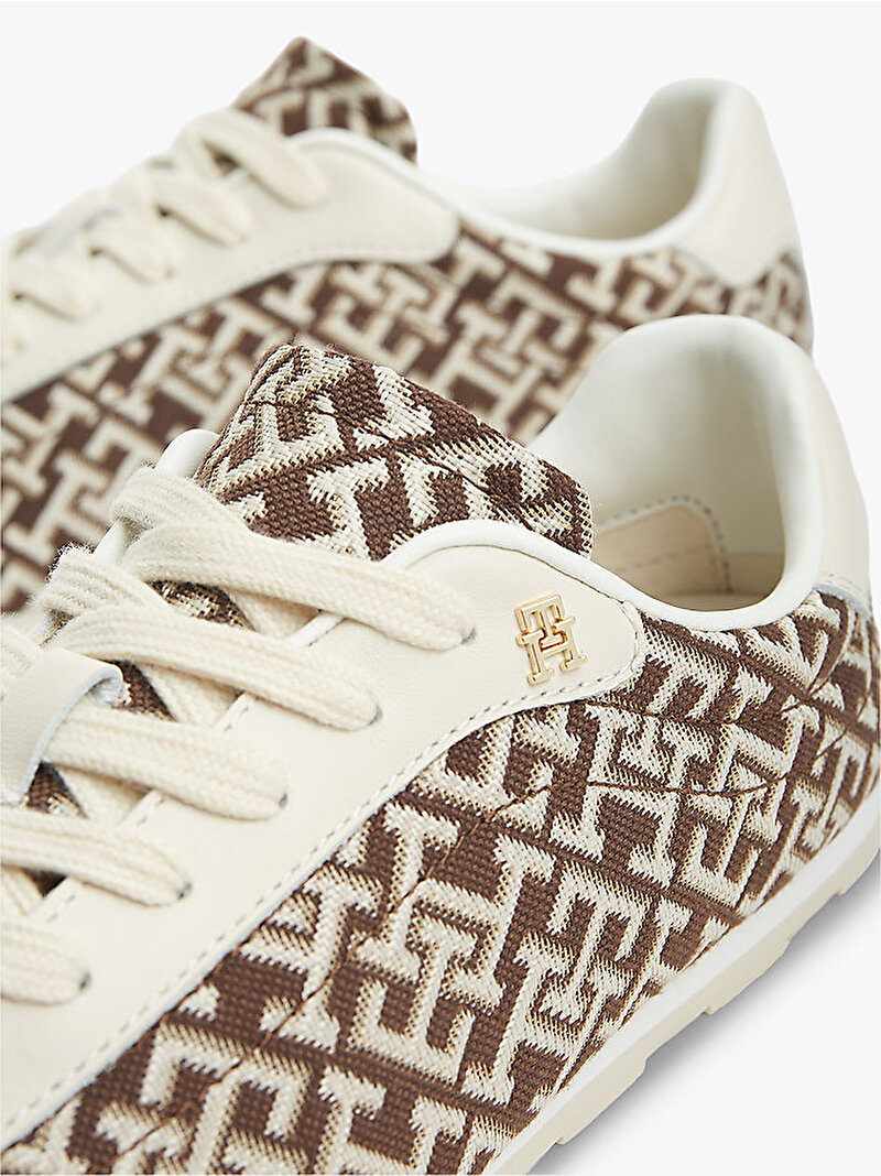 Kadın Bella Monogram Sneaker Kahverengi FW0FW09523GSZ