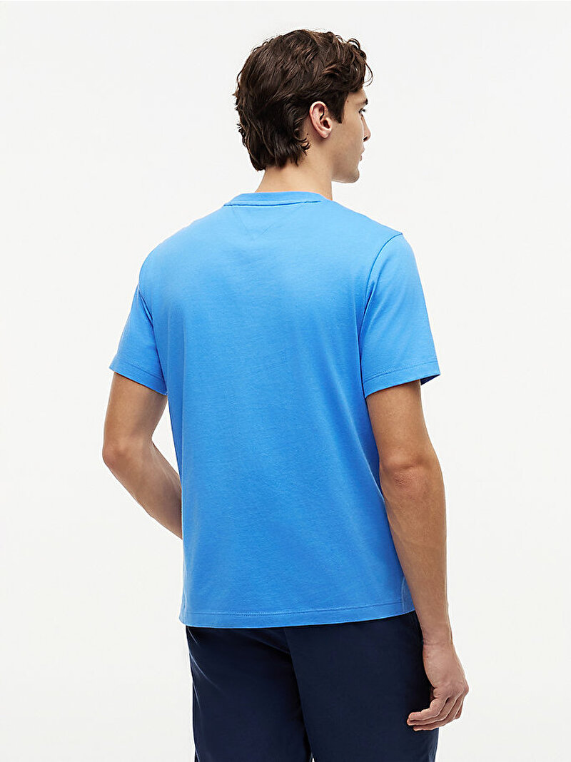 Erkek Essential Seasonal Regular Fit T-shirt Mavi MW0MW39995C30