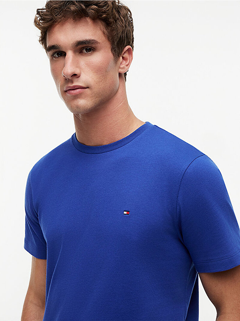 Erkek Essential Seasonal Regular Fit T-shirt Mavi MW0MW39995C6Z