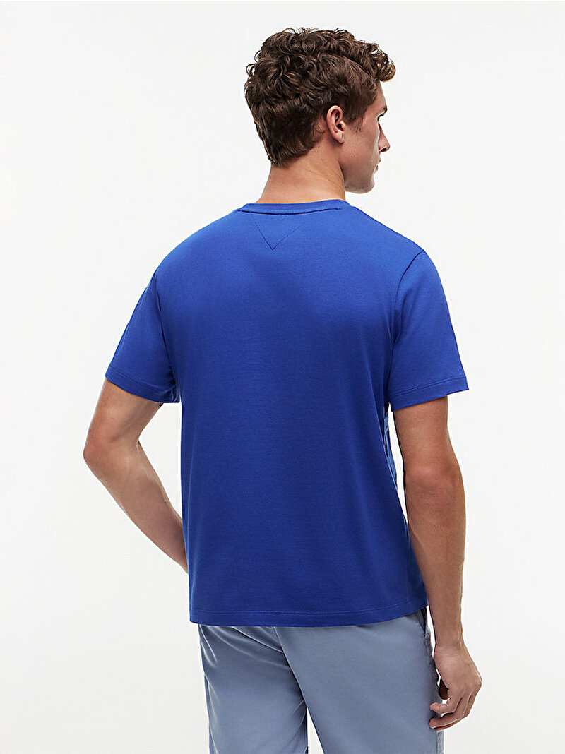 Erkek Essential Seasonal Regular Fit T-shirt Mavi MW0MW39995C6Z