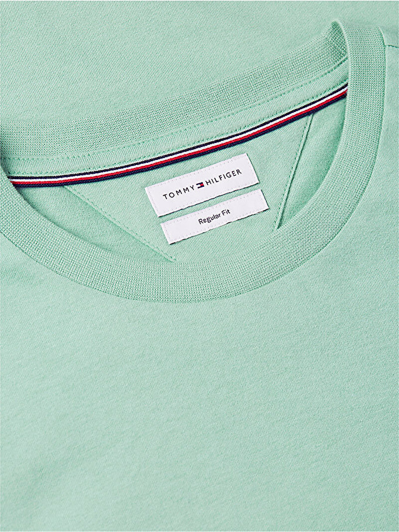 Erkek Essential Seasonal Regular Fit T-shirt Yeşil MW0MW39995L1A