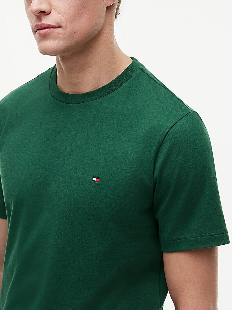 Erkek Essential Seasonal Regular Fit T-shirt Yeşil MW0MW39995L2N