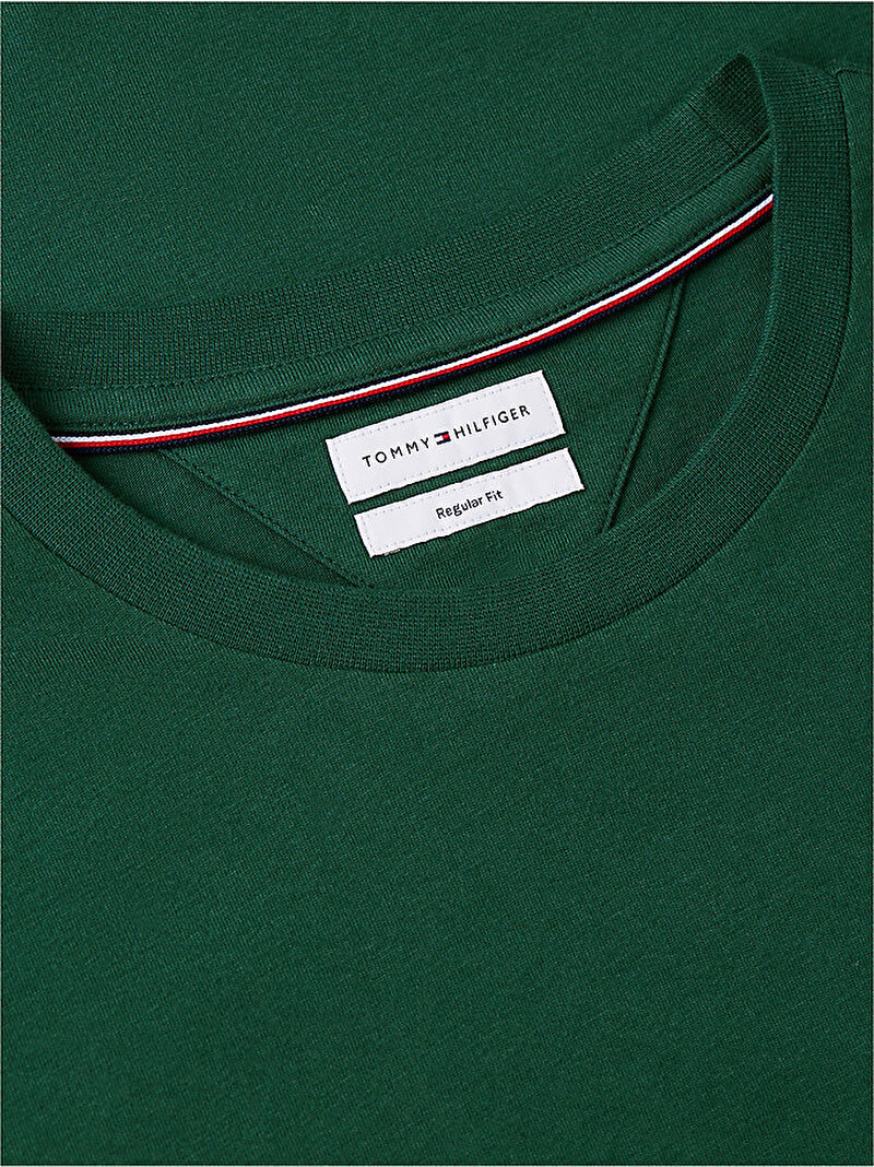 Erkek Essential Seasonal Regular Fit T-shirt Yeşil MW0MW39995L2N