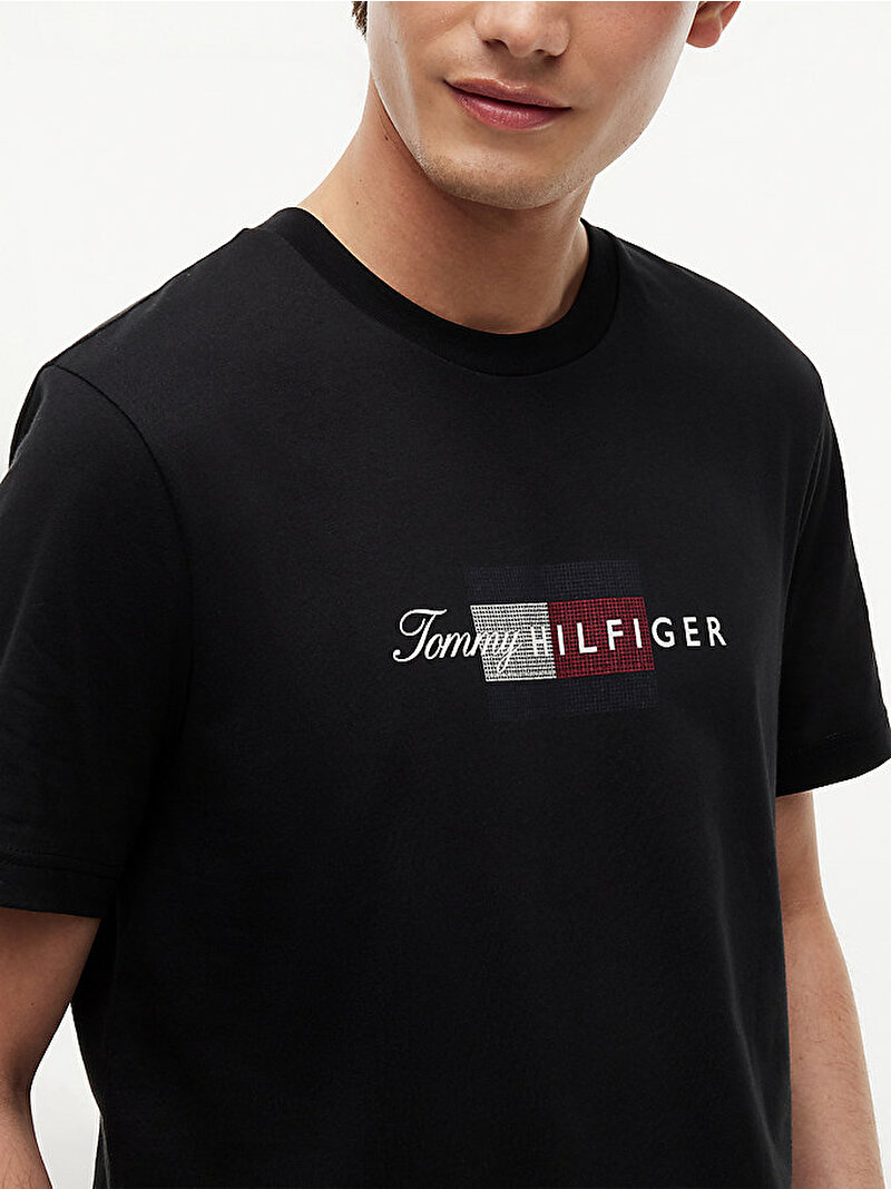 Erkek Flag Regular T-shirt Siyah MW0MW43226BDS