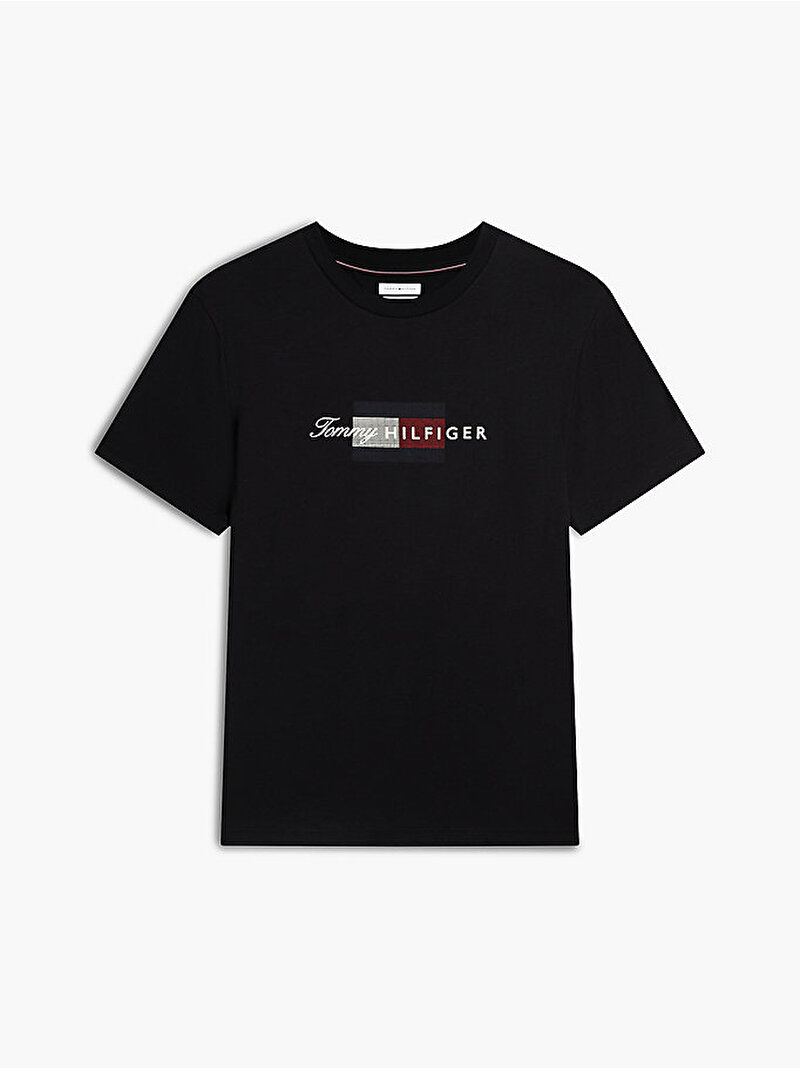 Erkek Flag Regular T-shirt Siyah MW0MW43226BDS