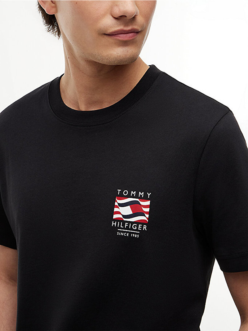 Erkek Rwb Box Flag Regular T-shirt Siyah MW0MW43390BDS
