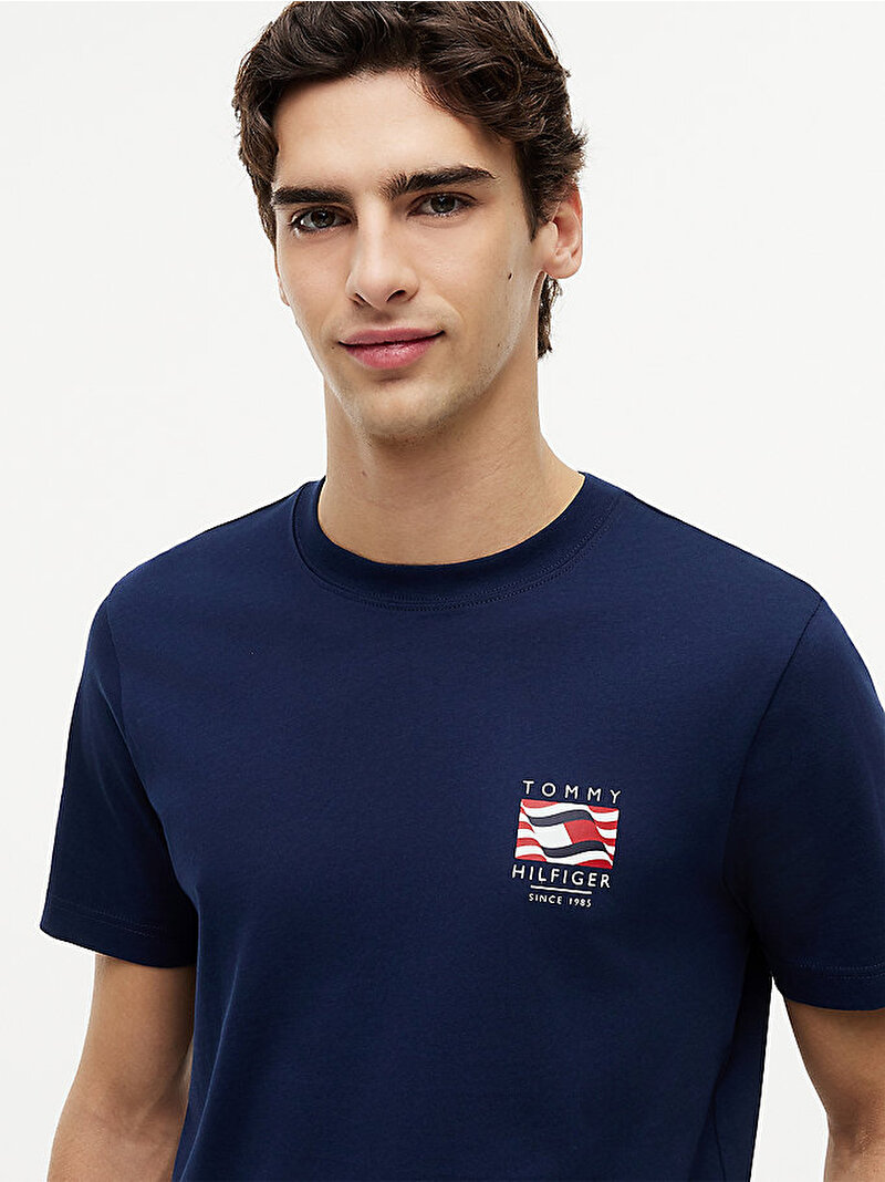 Erkek Rwb Box Flag Regular T-shirt Lacivert MW0MW43390DCC
