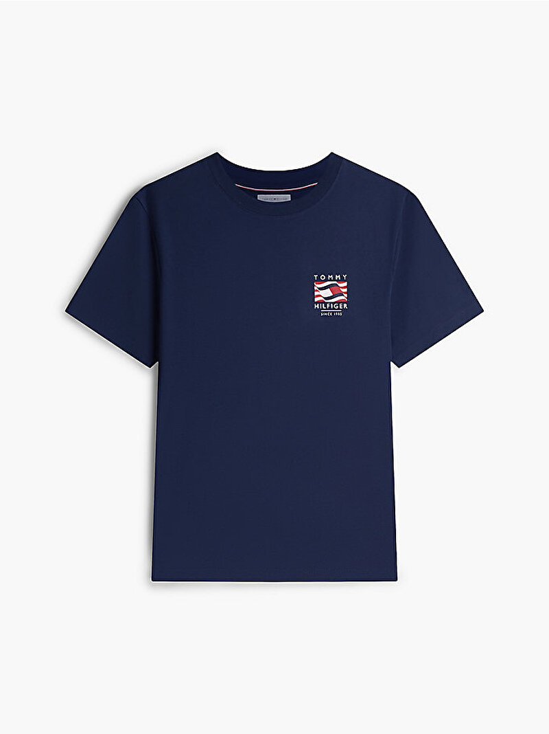 Erkek Rwb Box Flag Regular T-shirt Lacivert MW0MW43390DCC