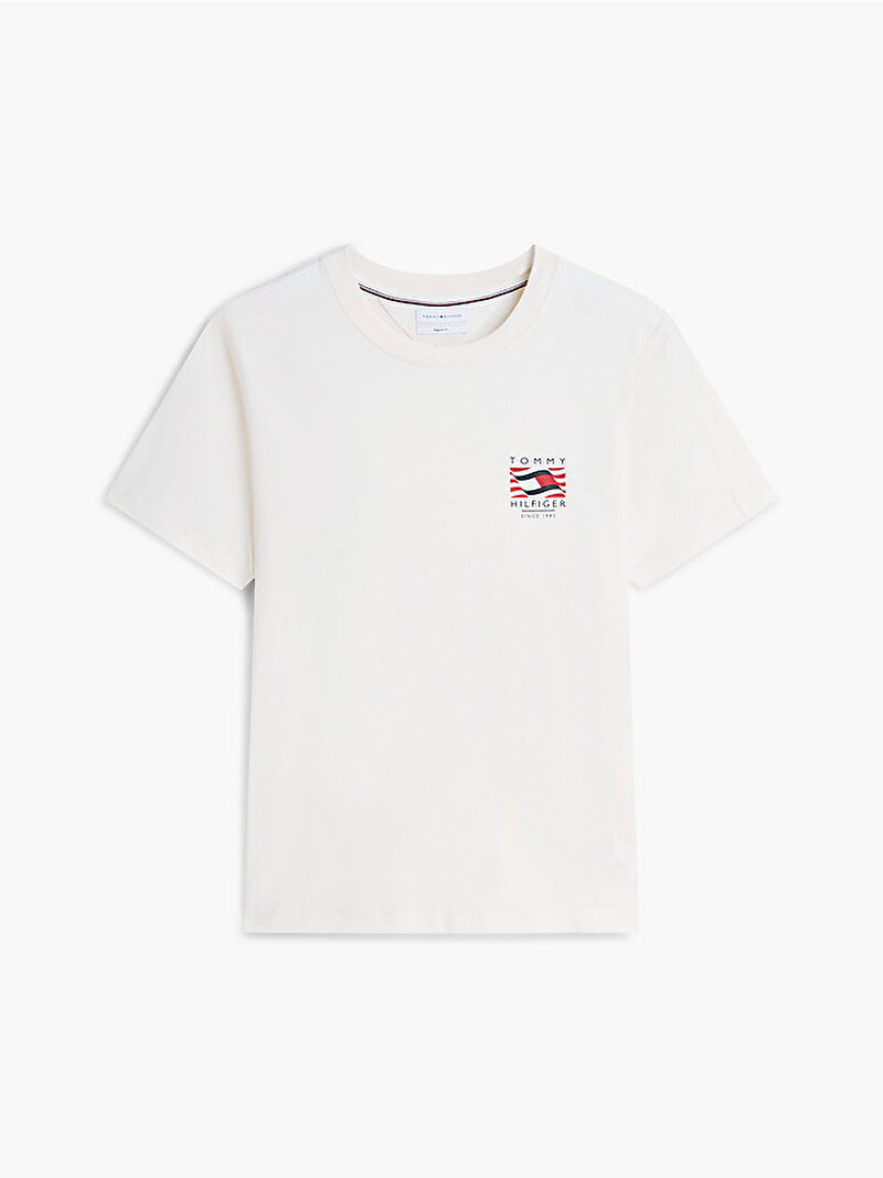 Erkek Rwb Box Flag Regular T-shirt Beyaz MW0MW43390Z00