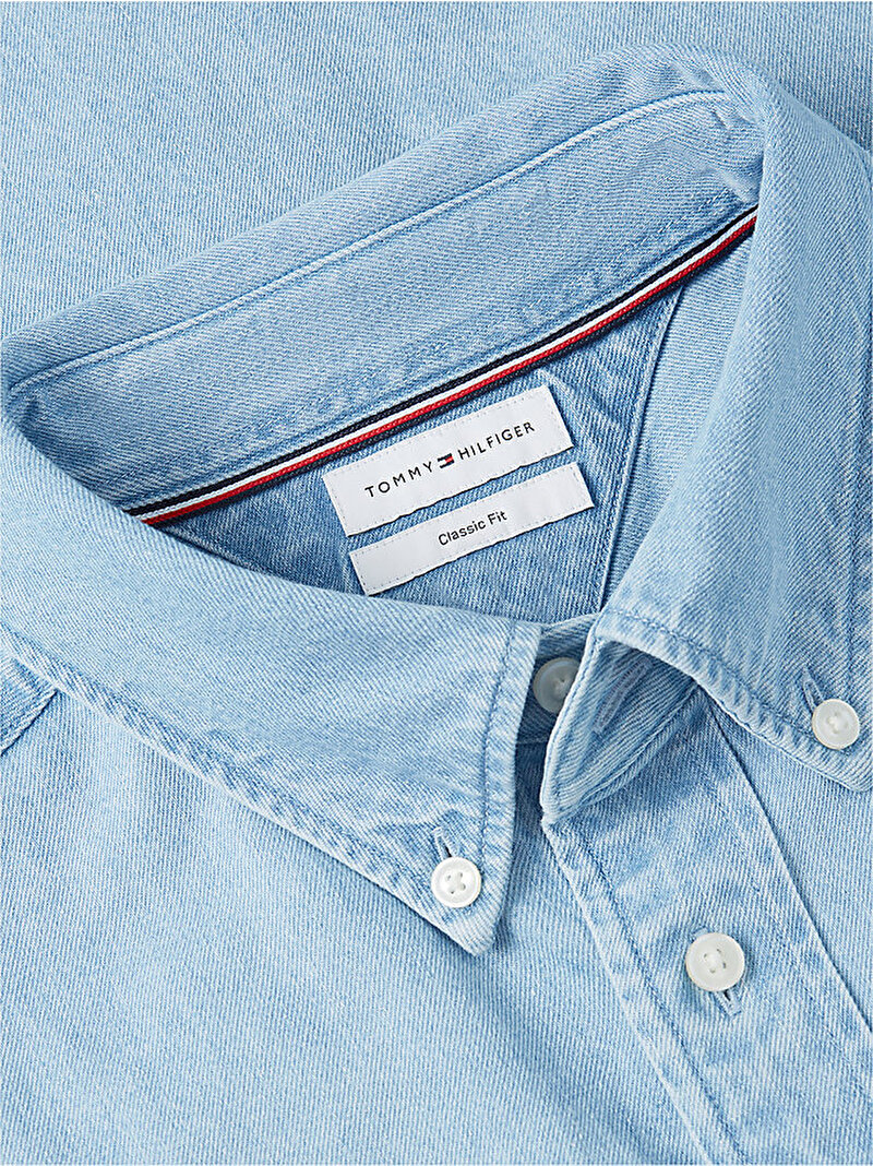 Erkek Denim Gömlek Mavi MW0MW442681AA