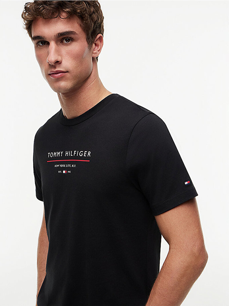Erkek Brand Love New T-shirt Siyah MW0MW44359BDS