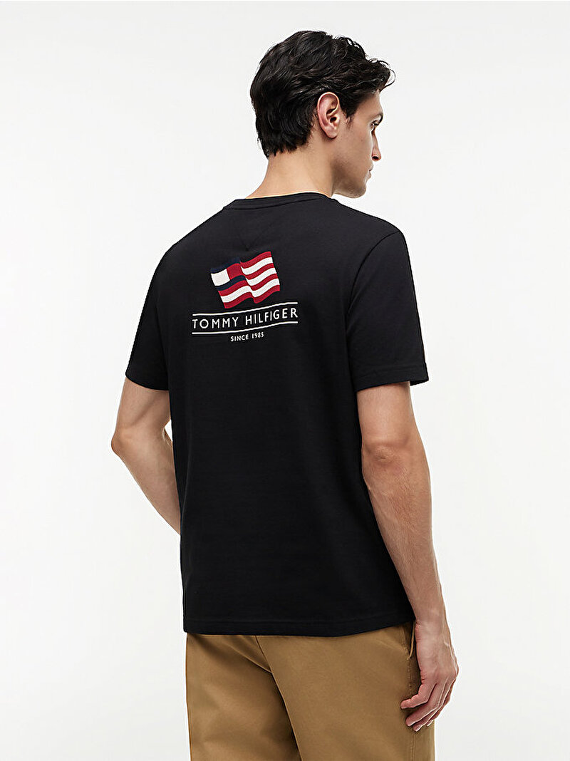 Erkek Americana Back Graphic T-shirt Siyah MW0MW44360BDS