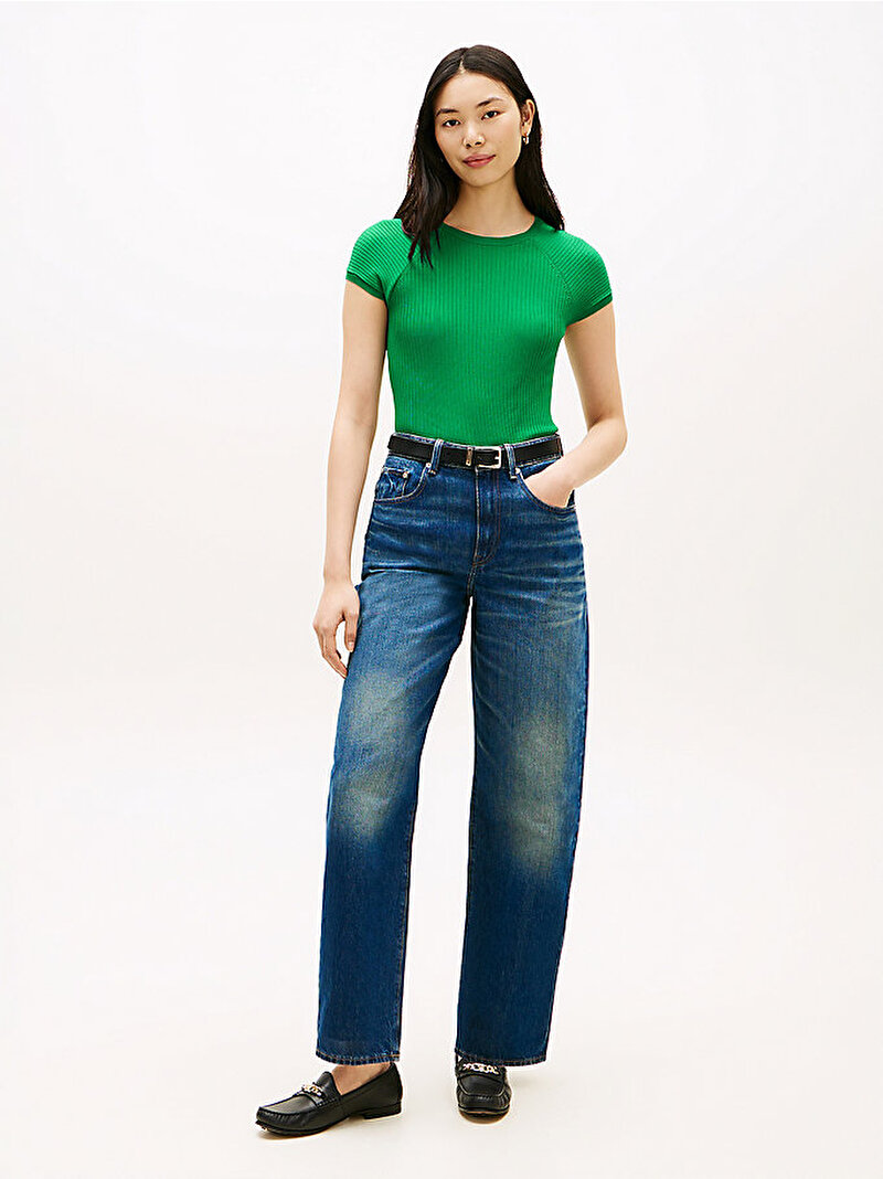 Kadın Rayon Rib Kazak Yeşil WW0WW48477MS3