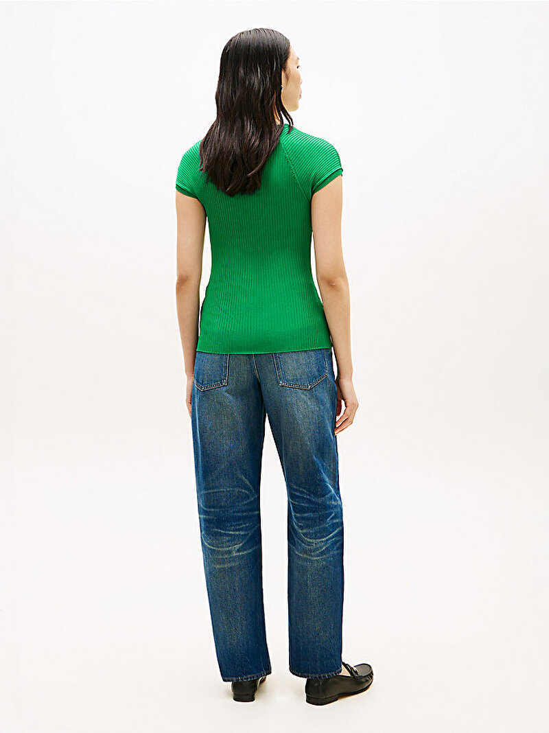 Kadın Rayon Rib Kazak Yeşil WW0WW48477MS3