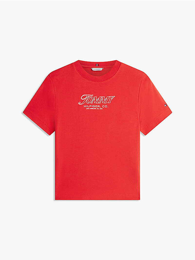 Kadın Tilt Graphic Regular T-shirt Kırmızı WW0WW48707SNE