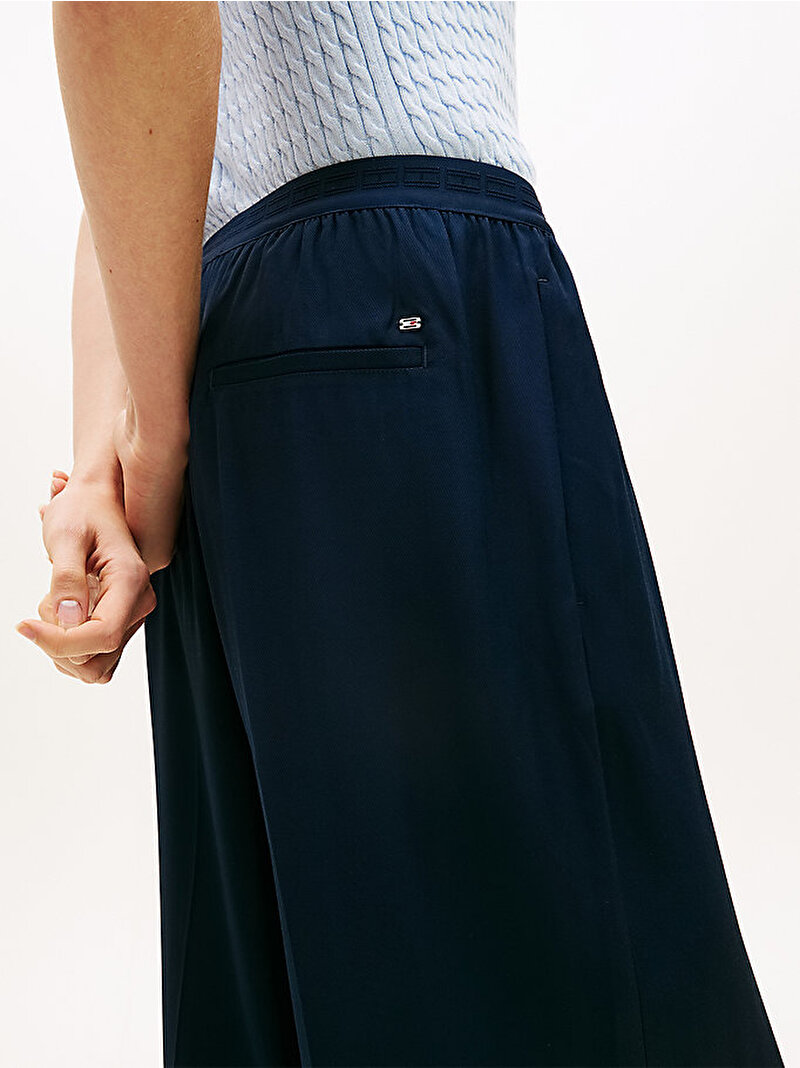 Kadın Viskoz Twill Pantolon Lacivert WW0WW48996C1G