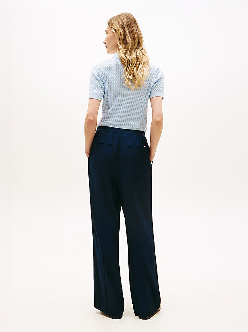 Kadın Viskoz Twill Pantolon Lacivert WW0WW48996C1G