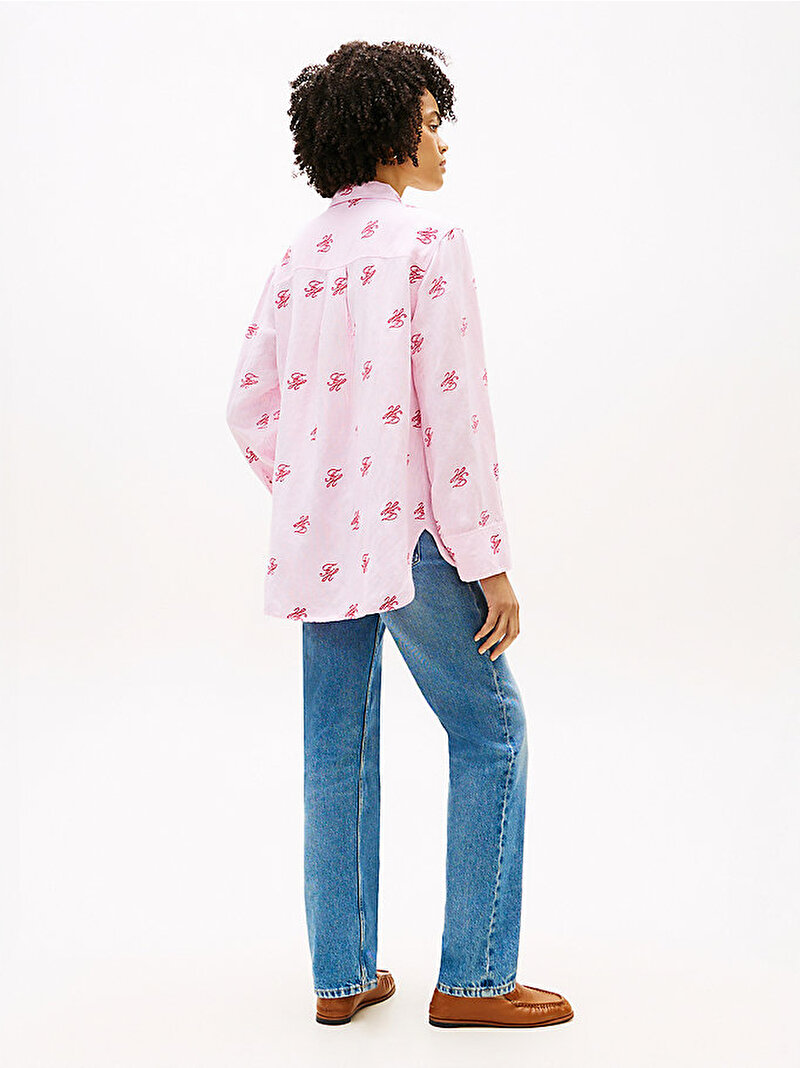 Kadın Swimshop Linen Easy Gömlek Pembe WW0WW495450D7
