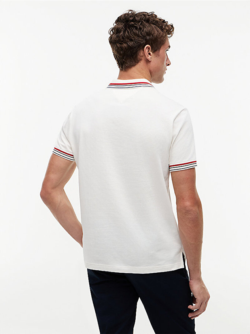 Erkek Collar Polo T-shirt Beyaz MW0MW43379Z00