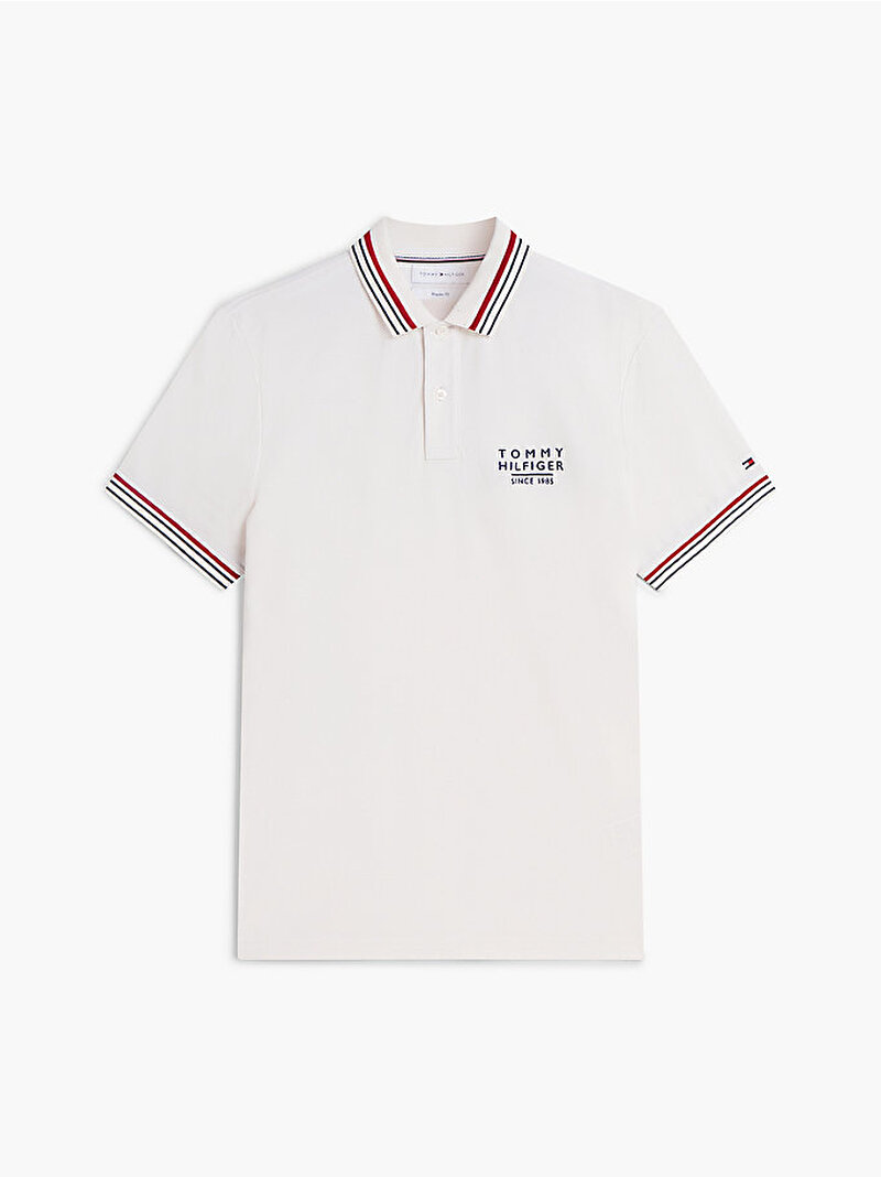 Erkek Collar Polo T-shirt Beyaz MW0MW43379Z00