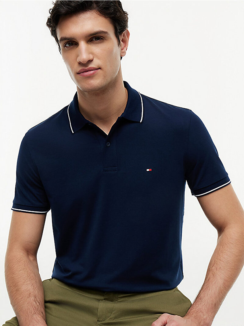 Erkek Performance Jersey Polo T-shirt Lacivert MW0MW37310DCC