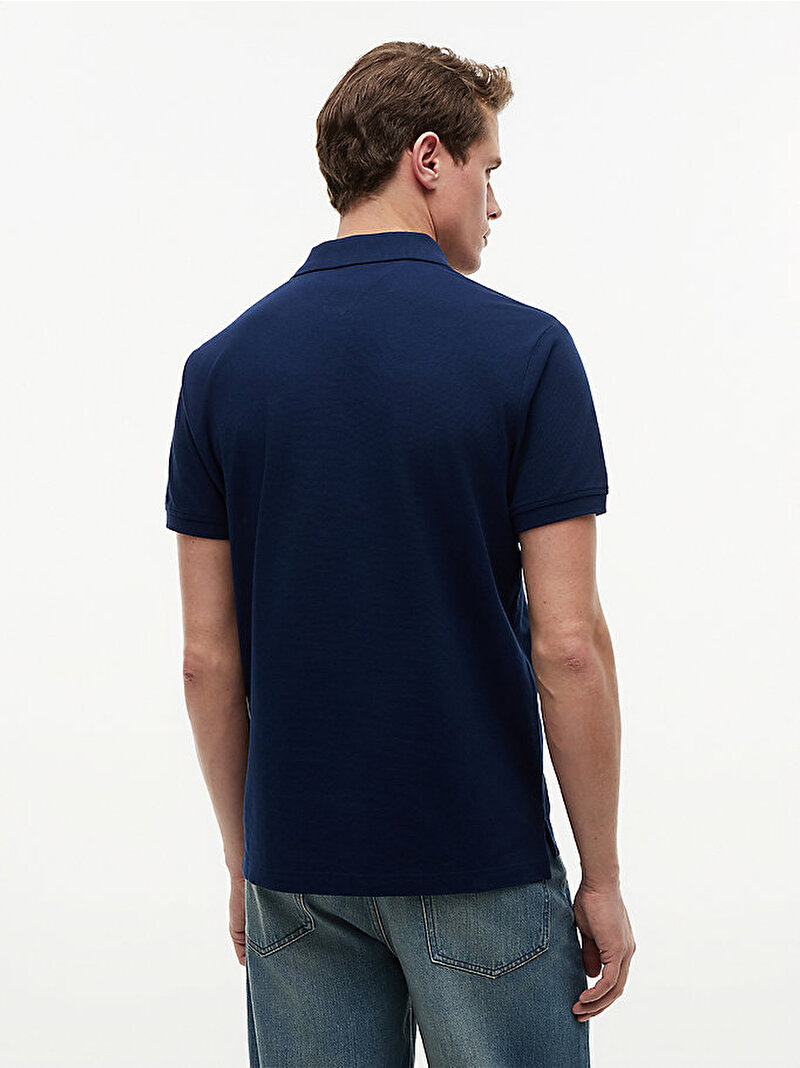 Erkek Graphic Regular Polo T-shirt Lacivert MW0MW43378DCC