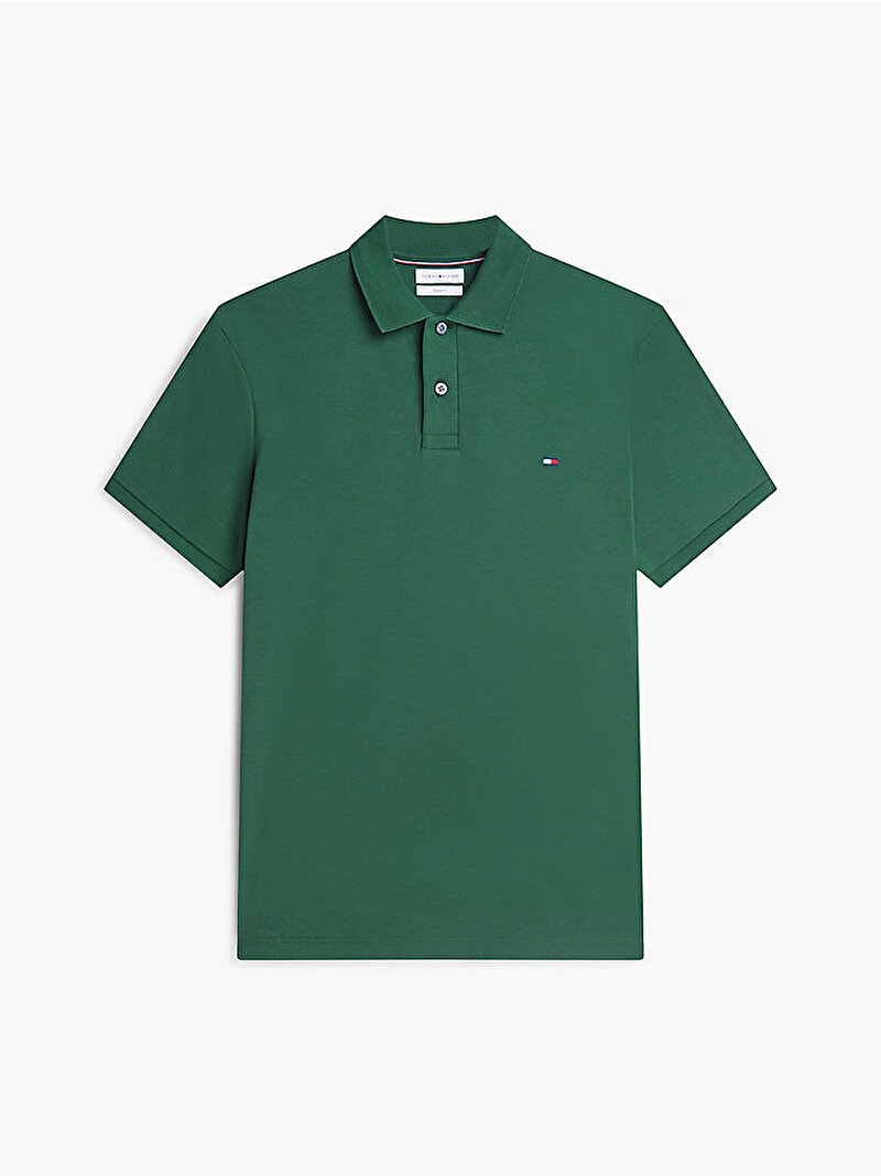 Erkek Liquid Cotton Regular Polo T-shirt Yeşil MW0MW39994L2N