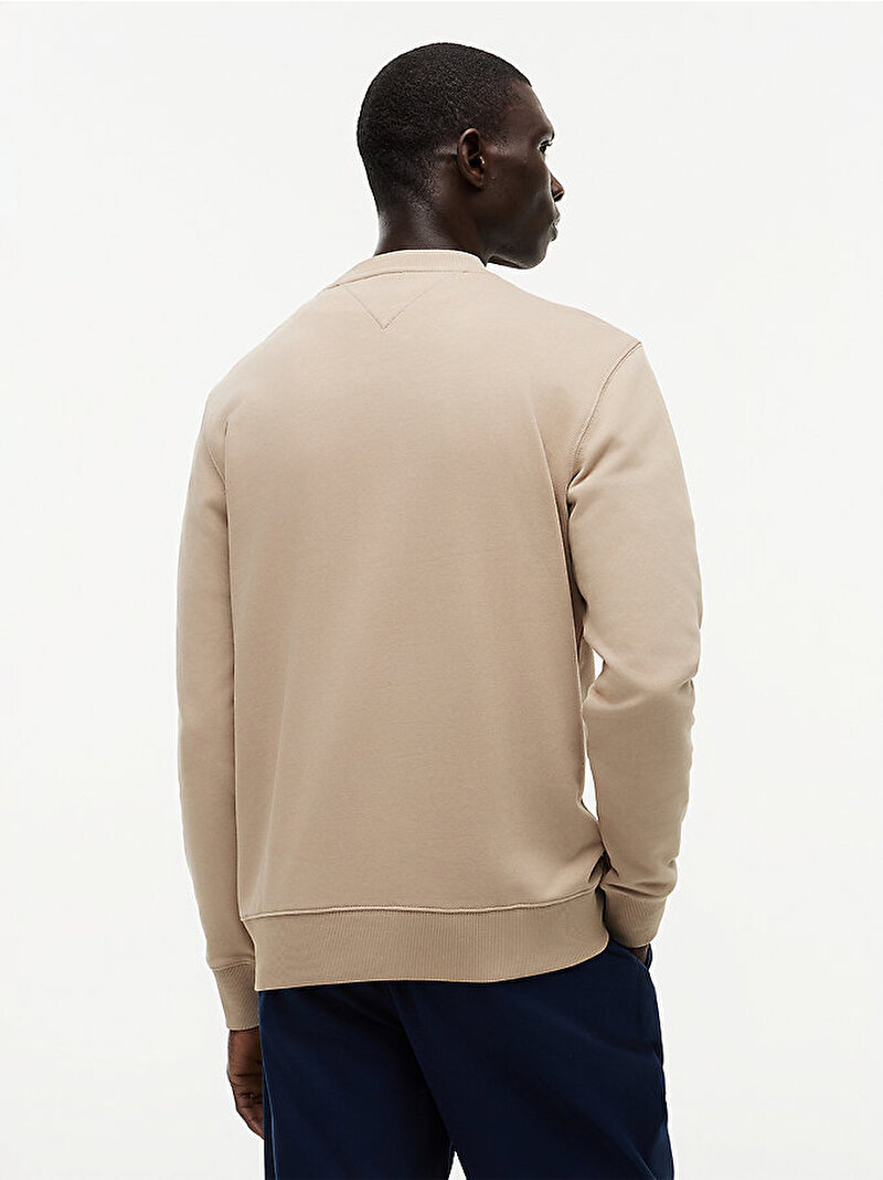 Erkek Essential Terry Crew Sweatshirt Bej MW0MW37237AEG