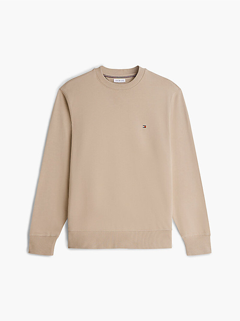 Erkek Essential Terry Crew Sweatshirt Bej MW0MW37237AEG