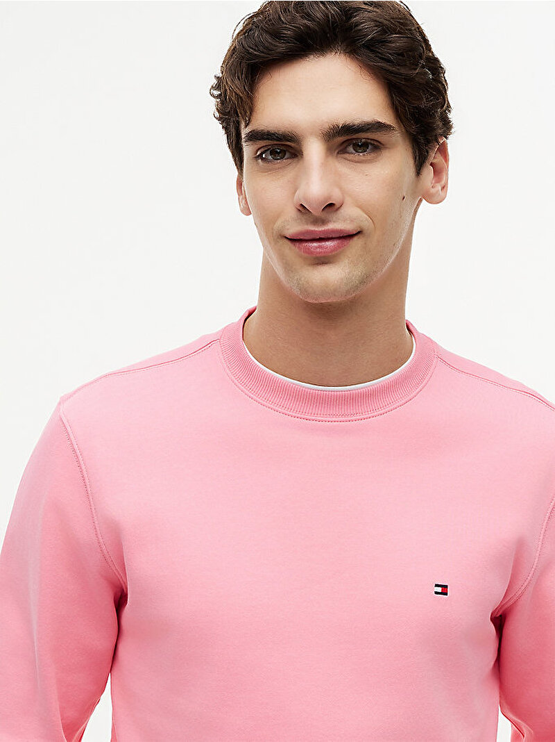 Erkek Essential Terry Crew Sweatshirt Pembe MW0MW37237THH