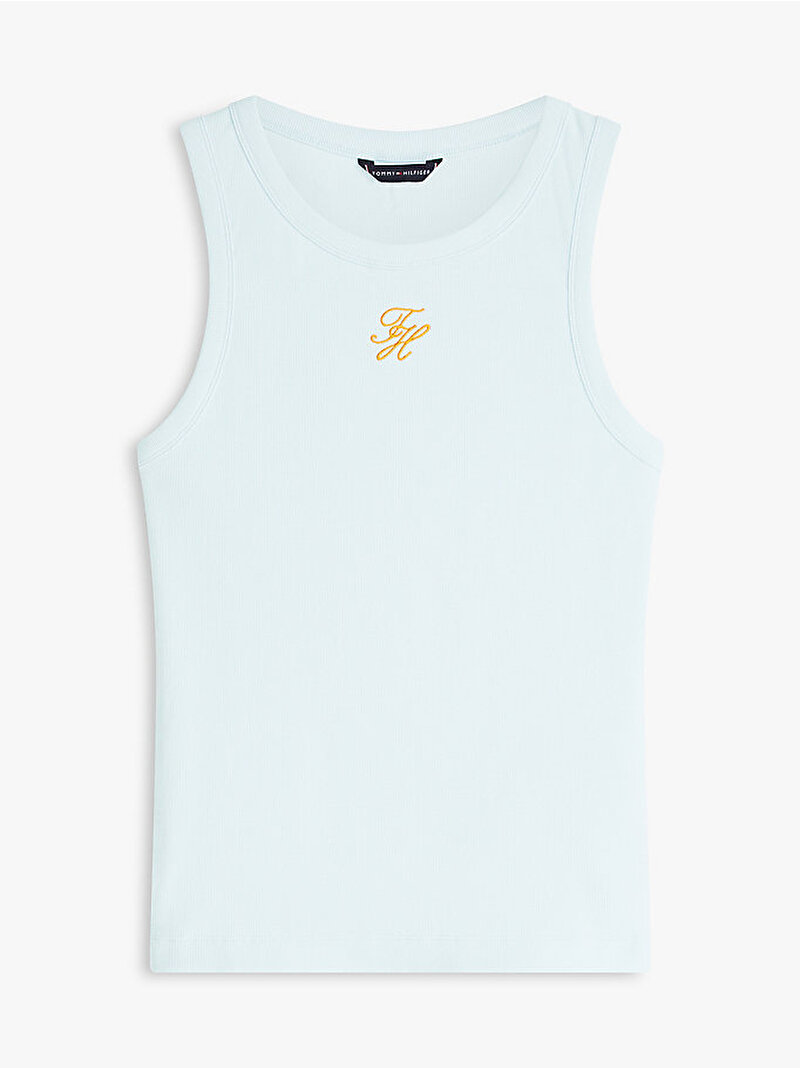 Erkek Rib Tank Top Mavi UM0UM03841CYR