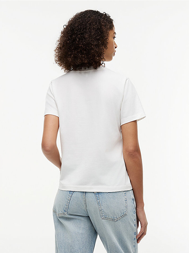 Kadın TH Sreular C-neck T-shirt Ekru WW0WW49941YBL