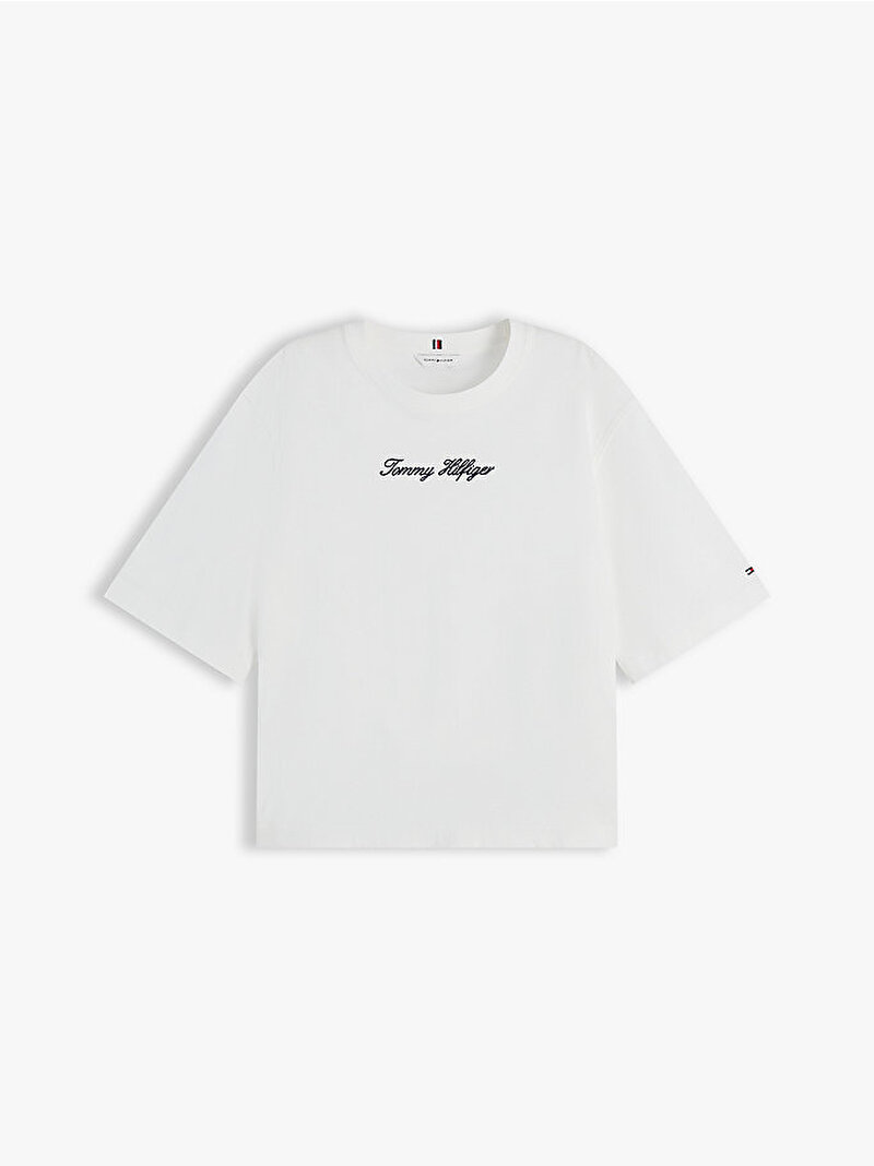 Kadın Classic Trape T-shirt Ekru WW0WW50948YBL