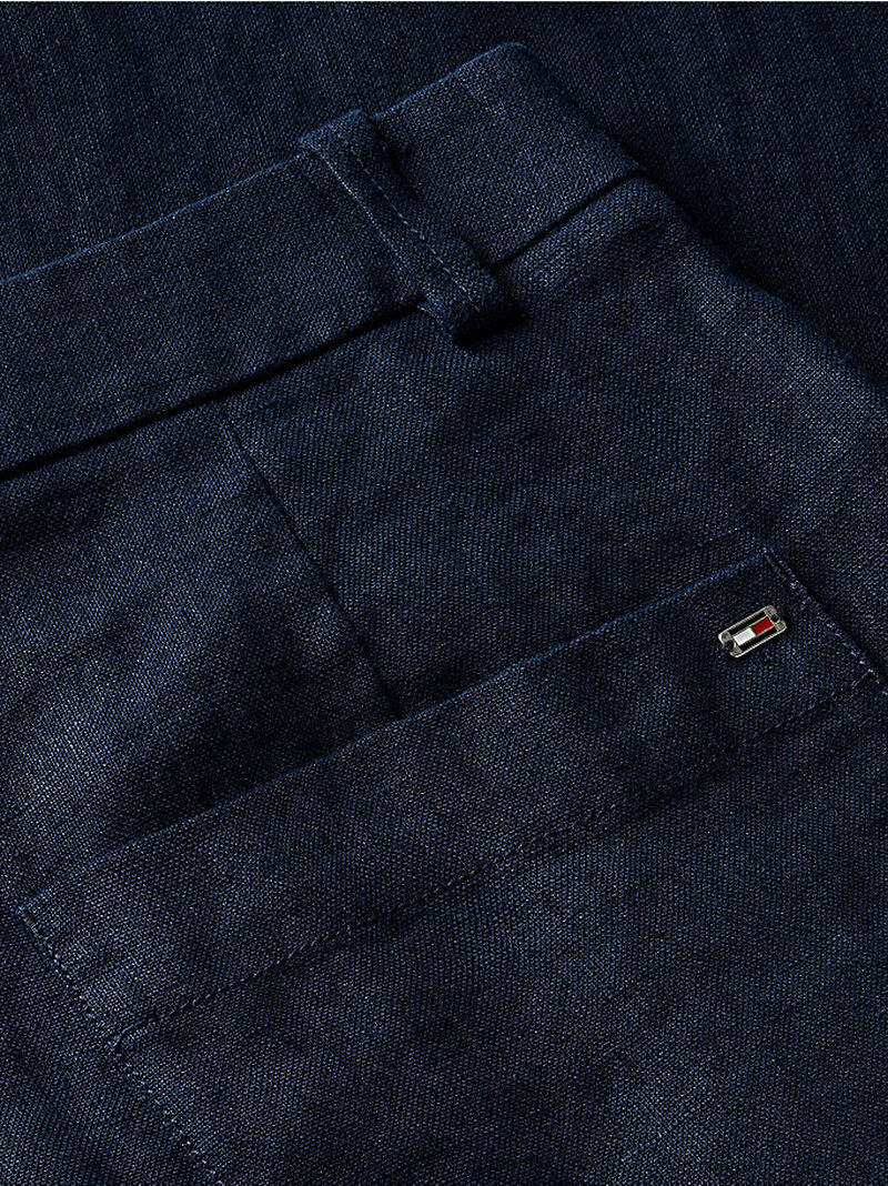 Kadın Essential Linen Tailored Pantolon Lacivert WW0WW50116C1G