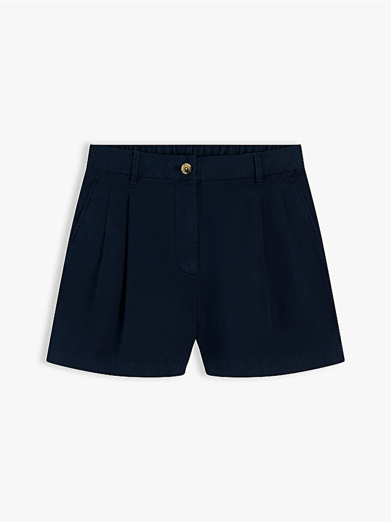 Kadın Cotton Chino Flare Şort Lacivert WW0WW50087C1G