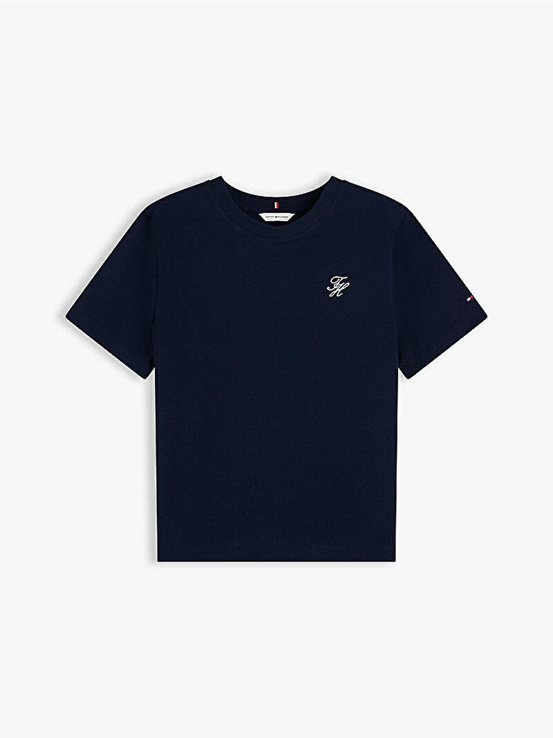 Kadın TH Sreular C-neck T-shirt Lacivert WW0WW49941C1G