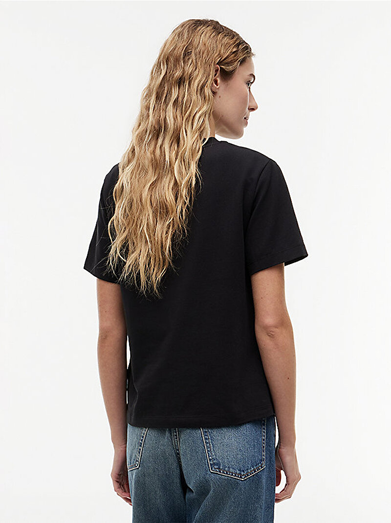 Kadın TH Sreular C-neck T-shirt Siyah WW0WW49941BDS