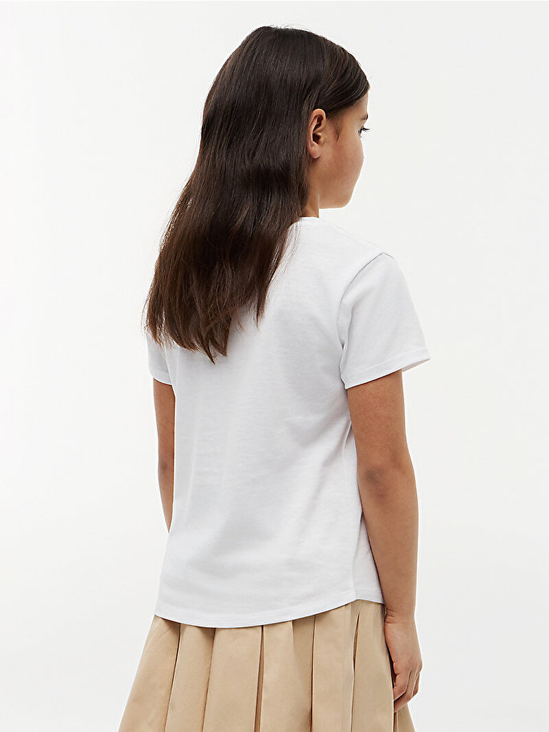Kız Çocuk Tommy Hilfiger T-shirt Beyaz KG0KG09454YBR