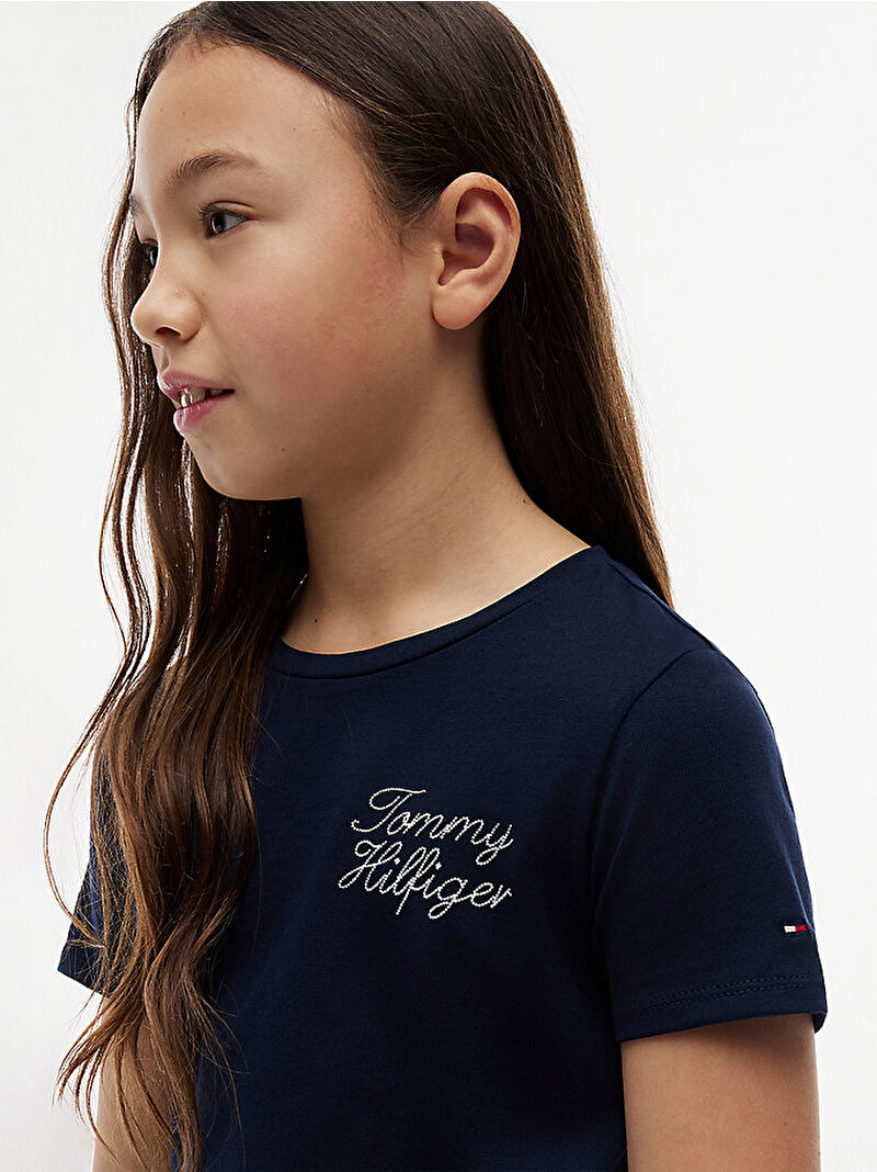 Kız Çocuk Tommy Hilfiger T-shirt Lacivert KG0KG09454C1G
