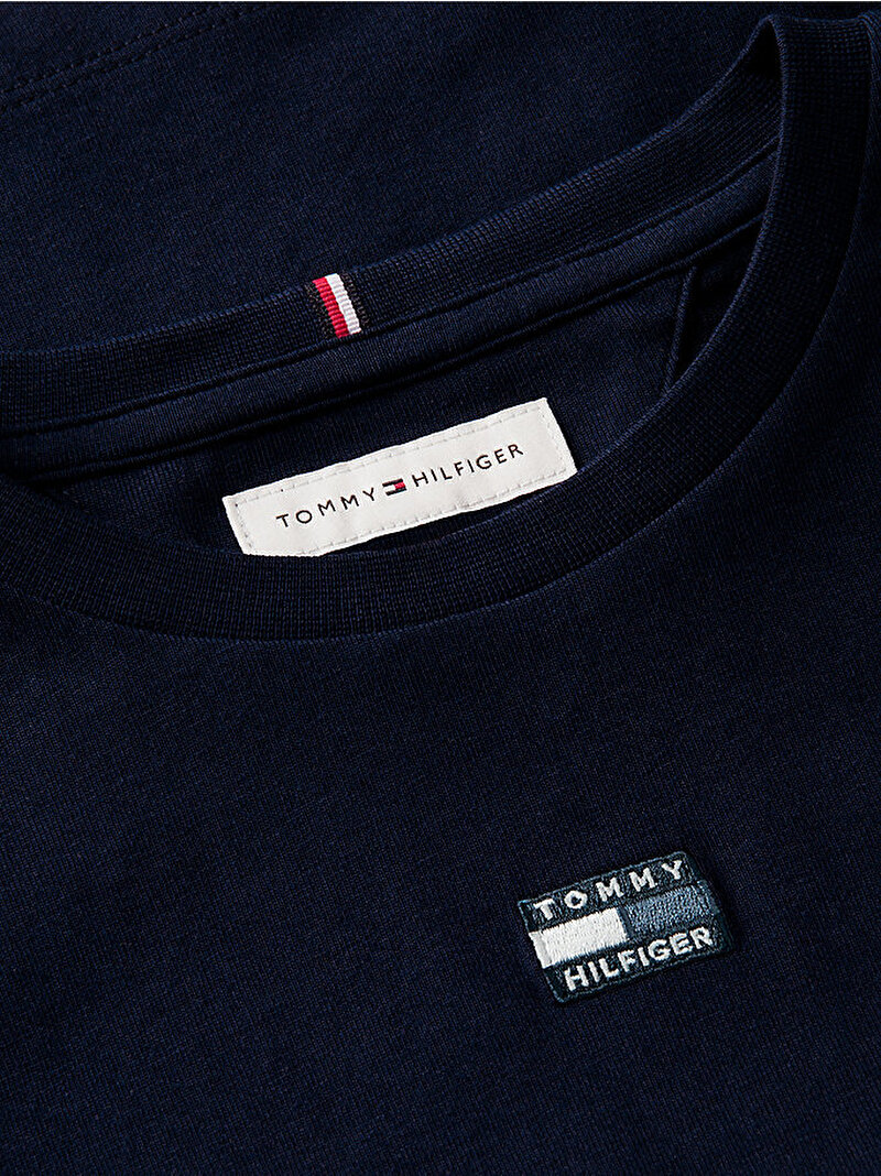 Kız Çocuk Tonal Flag T-shirt Lacivert KG0KG09488C1G