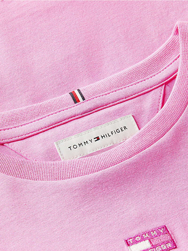 Kız Çocuk Tonal Flag T-shirt Pembe KG0KG09488TOU