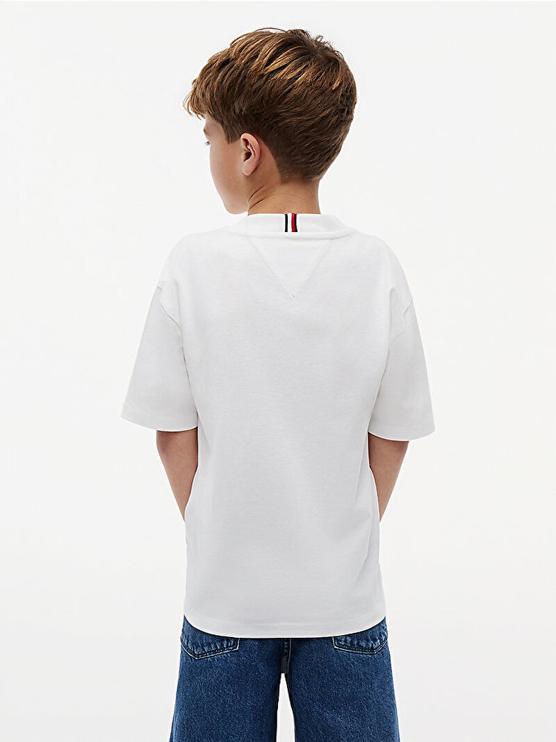 Erkek Çocuk Seasonal Graphic T-shirt Beyaz KB0KB10518YBR