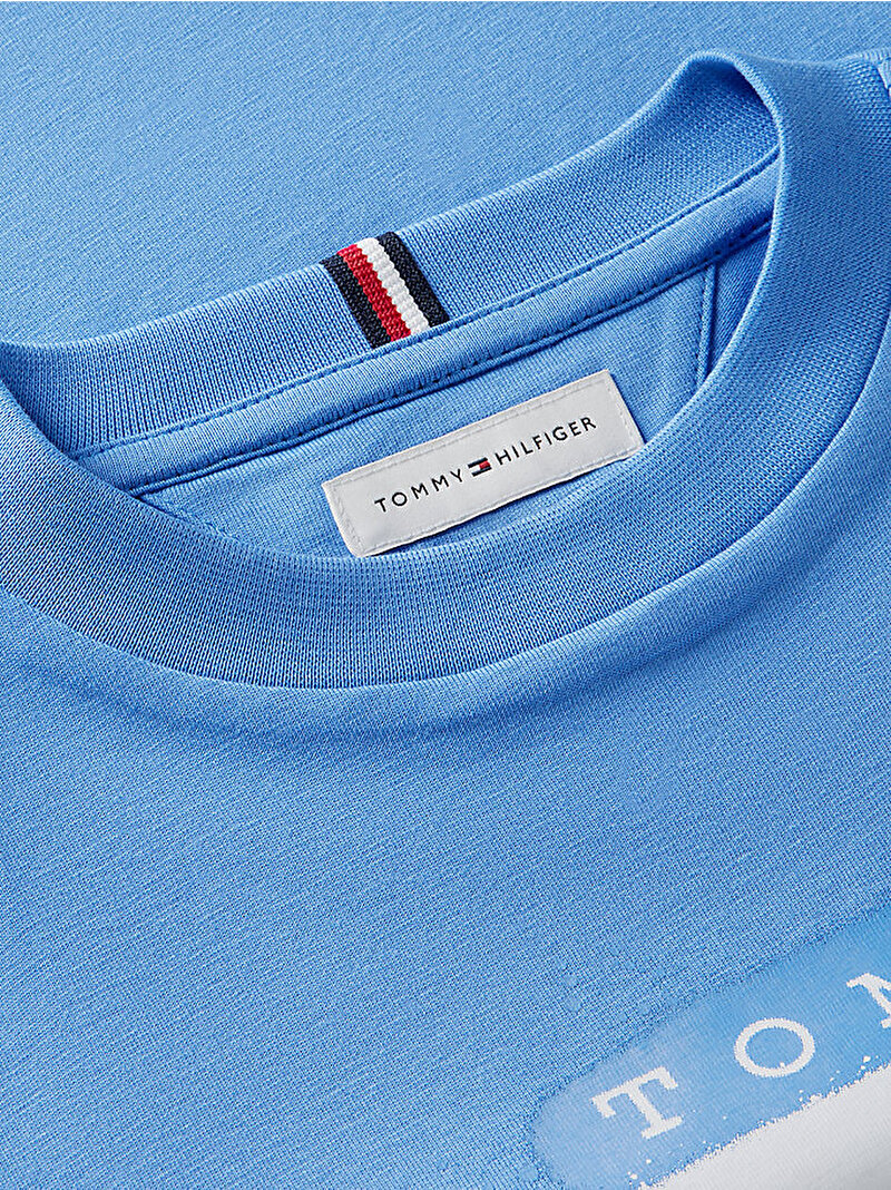 Erkek Çocuk Tommy Flag Graffiti T-shirt Mavi KB0KB10546C39