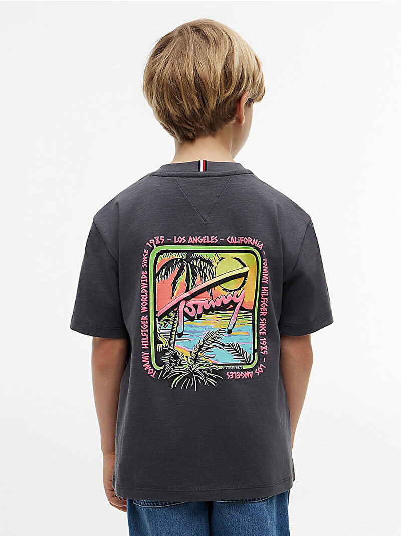 Erkek Çocuk Tommy Seasonal Graphic T-shirt Siyah KB0KB10895PT2