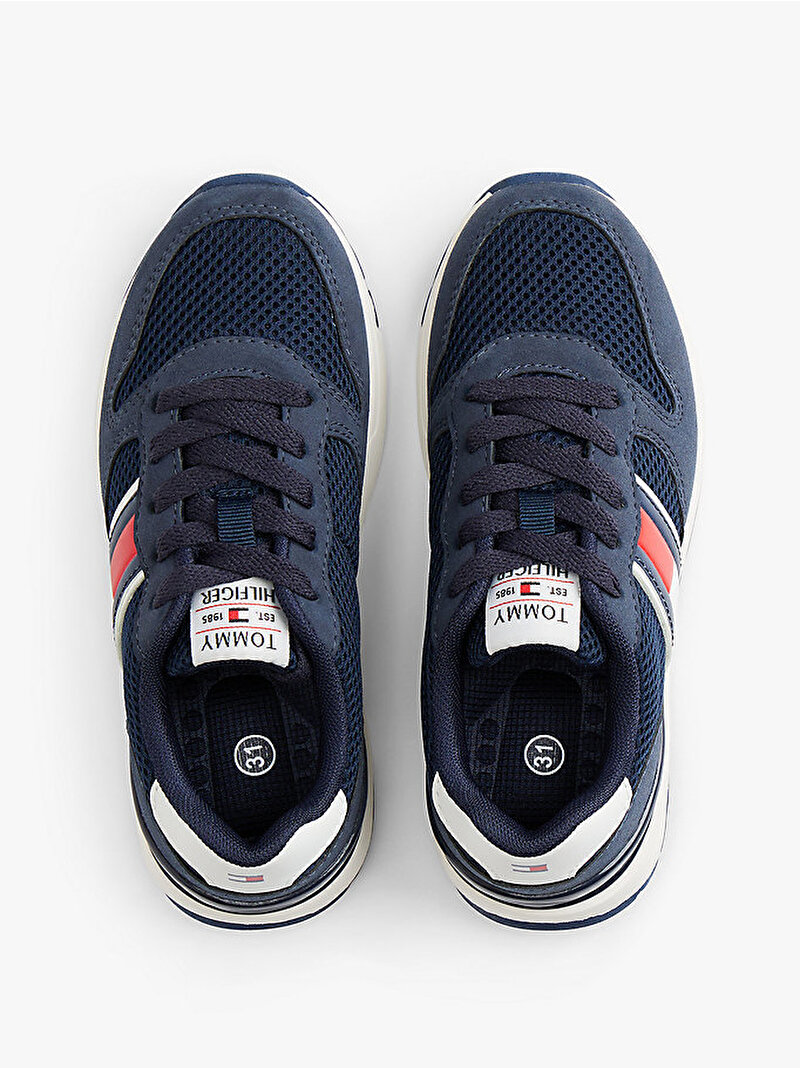 Çocuk Unisex Flag Low Cut Laceup Sneaker Mavi EF00034376007