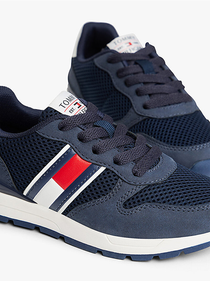 Çocuk Unisex Flag Low Cut Laceup Sneaker Mavi EF00034376007